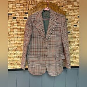 Vintage 70’s Burnbrae Wool plaid sports jacket